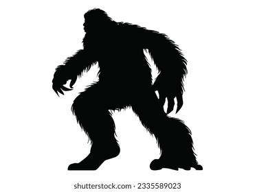 Bigfoot silhouettes t shirt image. vector