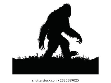 Bigfoot silhouettes t shirt image. vector