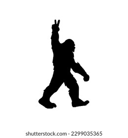 Bigfoot silhouettes Vector and bigfoot concept illustration