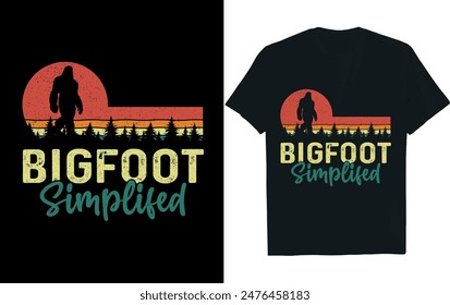 BIGFOOT SIMPLIFED . bigfoot t-shirt design .