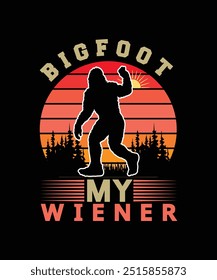 Diseño de camiseta bigfoot. Este Vector para camiseta y otros usos