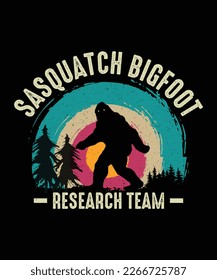 Bigfoot T-Shirt Design Sasquatch Bigfoot Research Team