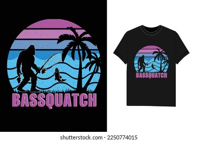 Bigfoot T-Shirt Design vector silhouette 