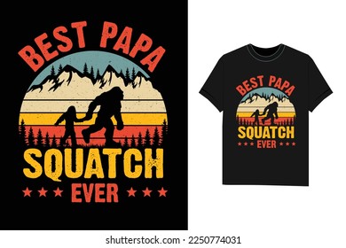 Bigfoot T-Shirt Design, Vektorsilhouette 