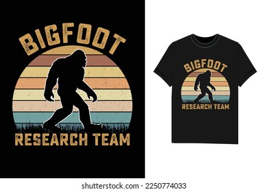 Bigfoot T-Shirt Design vector silhouette 