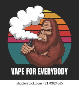 Bigfoot vape vector illustration for your company or brand