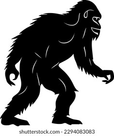 Bigfoot, Vektorgrafik einzeln auf weißem Hintergrund