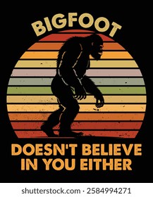 Bigfoot vintage vector T-shirt design 