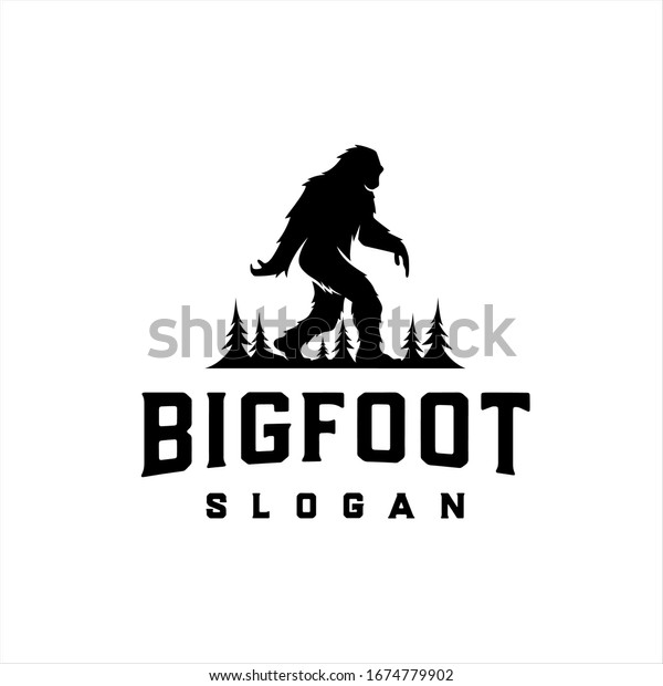 Bigfoot walks between pine\
trees