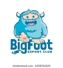 Bigfoot Yeti mascot and logo for sport and game