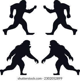 Bigfoots vector set design vector