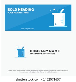 Bigger, Biochemistry, Biology, Chemistry SOlid Icon Website Banner and Business Logo Template