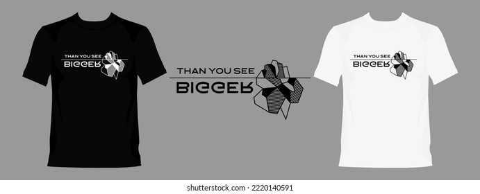 Bigger than you see IceBerg typography lettering design template for print t shirt fashion clothing and poster