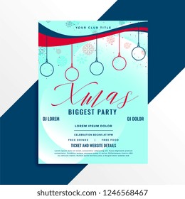 biggest christmas party flyer template