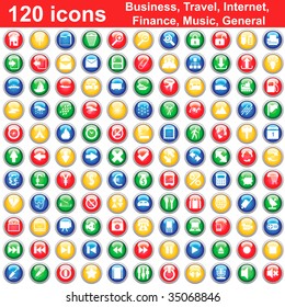 Biggest collection of 120  different icons for using in web design