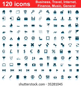 Biggest collection of 120  different icons for using in web design