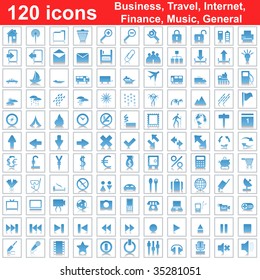 Biggest collection of 120  different icons for using in web design