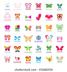 biggest collection of vector icons butterflies 