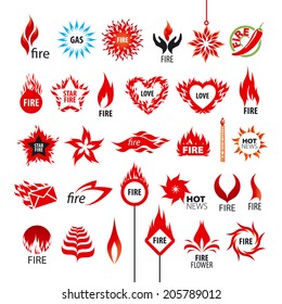 biggest collection of vector icons fire and flames 