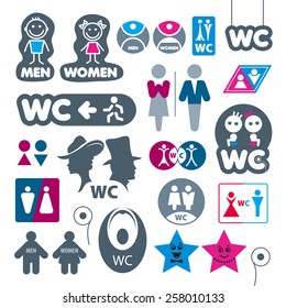 biggest collection of vector labels toilet