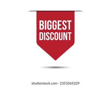 ilustración vectorial de diseño de banners rojos con mayor descuento