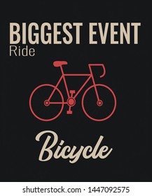 Biggest event bicycle - vector - sport slogan - motivation