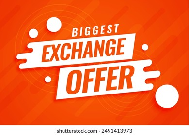 biggest exchange offer background replace old product of new vector