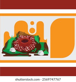 the biggest flower rafflesia in the world, vector