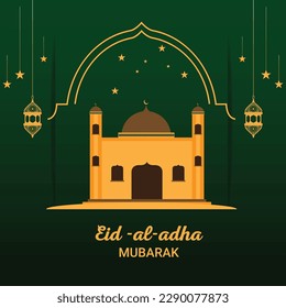 Biggest Islamic festival, Eid-al-adha, Islamic design, clean, decorative, attractive presantation.