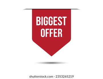 mayor oferta de ilustración de banner vector rojo aislado en fondo blanco