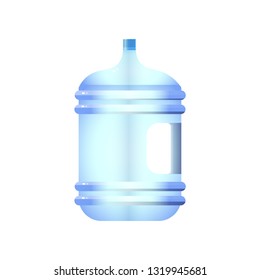 The biggest plastic water bottle barrel shaped design with fourth puddening and clipping path isolated on white background