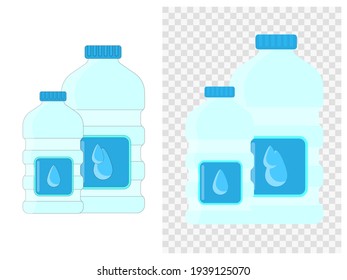 The biggest plastic water bottle barrel shaped design with fourth puddening and clipping path isolated on white background