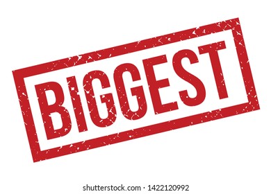 Biggest rubber stamp. Red Biggest rubber grunge stamp vector illustration - Vector