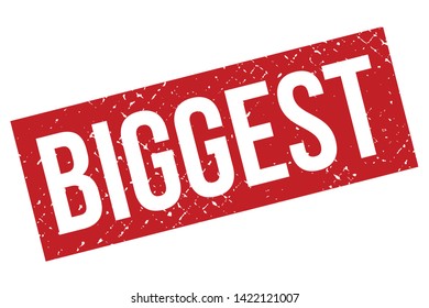 Biggest rubber stamp. Red Biggest rubber grunge stamp vector illustration - Vector