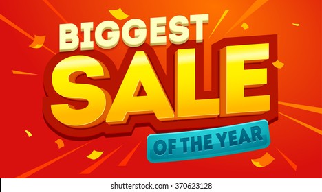 Biggest sale banner. Sale and discounts. Biggest sale, great design for any purposes.Banner sale poster. Vector illustration