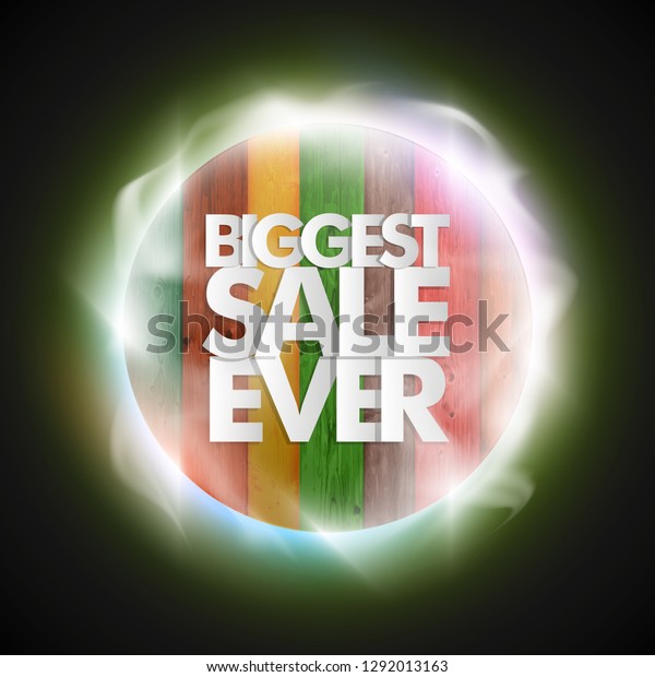 Biggest Sale Ever Ad Round Banner Stock Vector Royalty Free Shutterstock