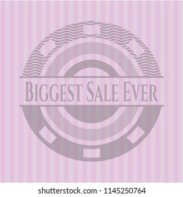 Biggest Sale Ever pink emblem. Vintage.