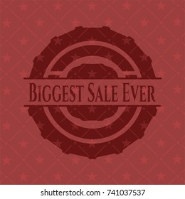 Biggest Sale Ever retro red emblem