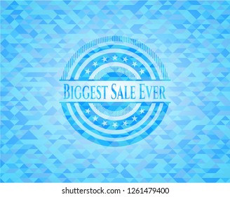 Biggest Sale Ever sky blue mosaic emblem