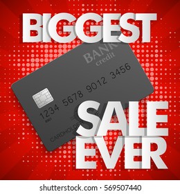 Biggest Sale Ever Square Banner Credit Stock Vector Royalty Free Shutterstock