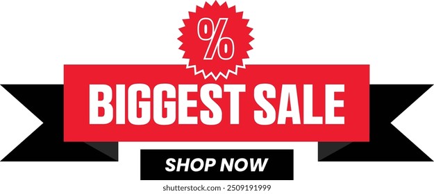 Biggest Sale Promotional Ecommerce Offer Design Marketing Symbol