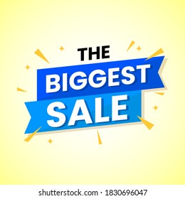The Biggest Sale Shopping Offers Web Banner Template Vector