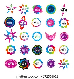 la mayor serie de iconos vectoriales Wifi