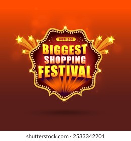 Biggest Shopping Festival Logo Label Unit vector, Retail, Sale, Advertising Logo