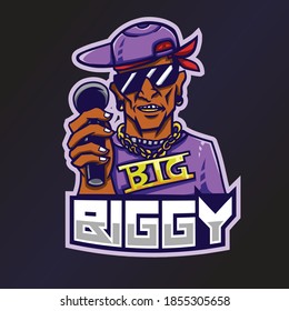 Biggy Esports Logo. Rapper Logo. Esport Team Logo. Streamer Gaming Logo. Gaming Creator House Illustrator. Streamer Emblem. Hip Hop Illustrator. Game Content Symbol.