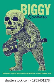 Biggy Rockers Monster Gig Poster Flyer Template