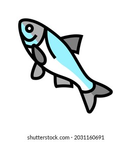 bighead carp color icon vector. bighead carp sign. isolated symbol illustration