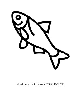 bighead carp line icon vector. bighead carp sign. isolated contour symbol black illustration