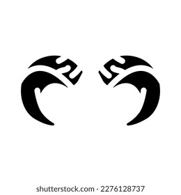 bighorn horn animal glyph icon vector. bighorn horn animal sign. isolated symbol illustration
