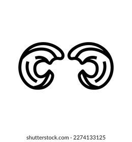 bighorn horn animal line icon vector. bighorn horn animal sign. isolated contour symbol black illustration